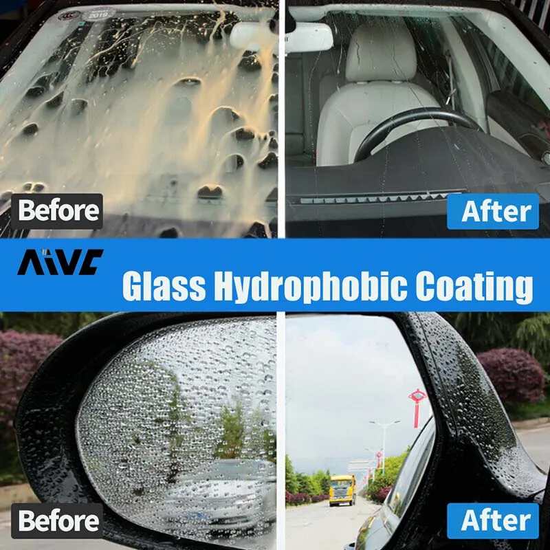 Protection hydrophobe pour vitres de voiture