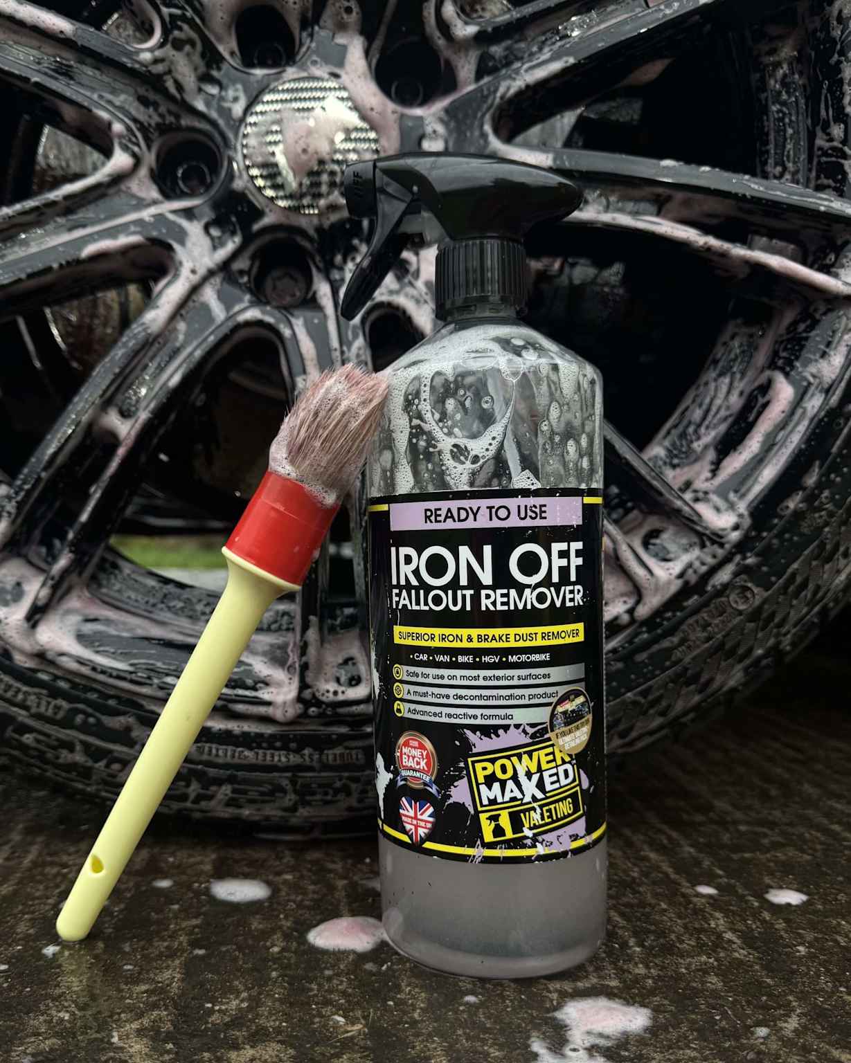 Nettoyant decontaminant ferreux pour jantes et carrosserie