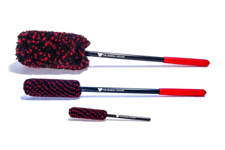 Lot de 3 brosses cylindriques pour jantes