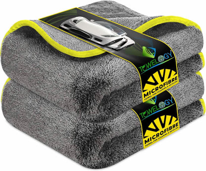 Serviette microfibre ultra epaisse 1200 g/m pour sechage voiture