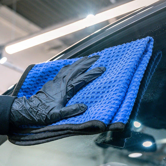 Serviette de sechage waffle weave pour voiture